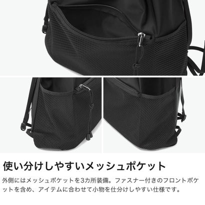 ナップサック ブランド おしゃれ バッグ メンズ レディース 大きめ ナップザック リュック 巾着バッグ 軽量 軽い スポーツ 持ち手 ハンドル 通学 デイサック POMELO FPST-BP19 （BLACK）｜詳細画像