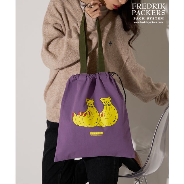 FREDRIK ≪別注コラボレーション≫MASAMI YANAGIDA キャンバストート M （パープル）
