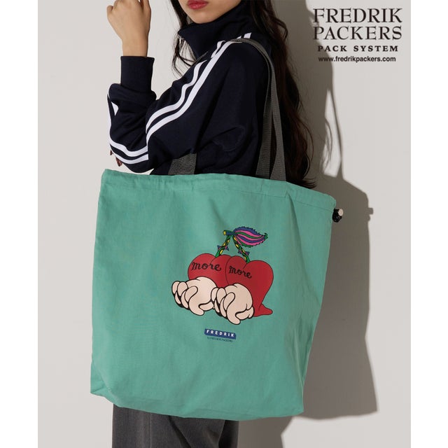 FREDRIK ≪別注コラボレーション≫MASAMI YANAGIDA キャンバストート L （グリーン）