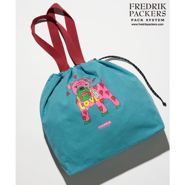 FREDRIK ≪別注コラボレーション≫MASAMI YANAGIDA キャンバストート L （ブルー）