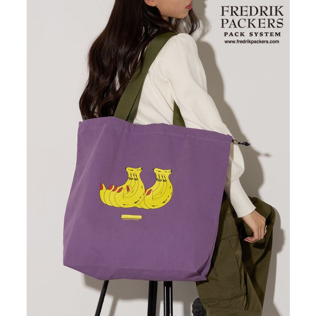 FREDRIK ≪別注コラボレーション≫MASAMI YANAGIDA キャンバストート L （パープル）