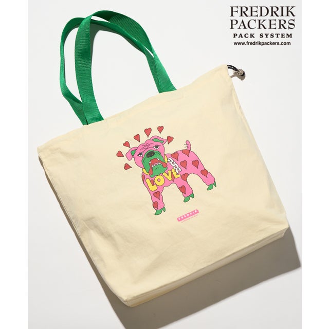 FREDRIK ≪別注コラボレーション≫MASAMI YANAGIDA キャンバストート L （アイボリー）