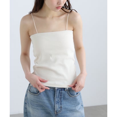 [接触冷感][UV加工]カップ付きベアキャミソール （ブラック）｜詳細画像