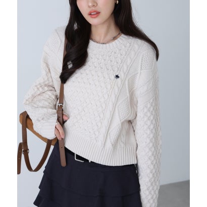 POLO BCS ケーブルニット （ネイビー）｜詳細画像