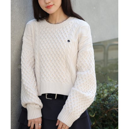 POLO BCS ケーブルニット （ネイビー）｜詳細画像