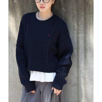 POLO BCS ケーブルニット （レッド）｜詳細画像