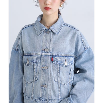 〈LEVIS〉LOOSE CROP TRUCKER （ブルー1）｜詳細画像