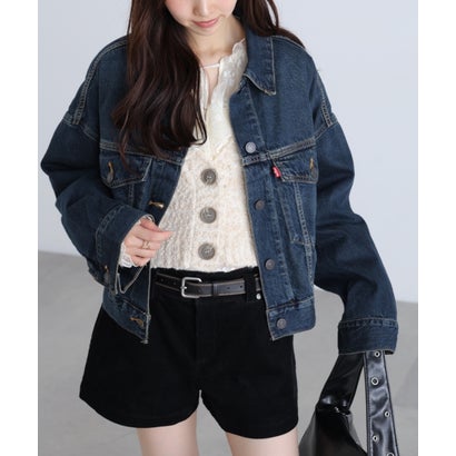 〈LEVIS〉LOOSE CROP TRUCKER （ブルー1）｜詳細画像