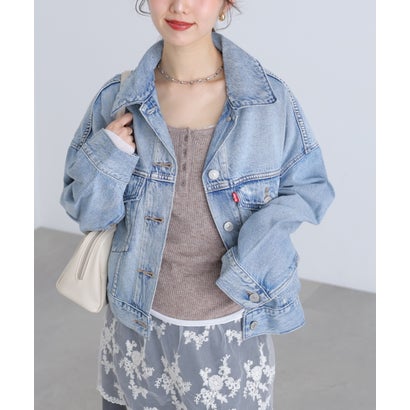 〈LEVIS〉LOOSE CROP TRUCKER （ブルー1）｜詳細画像