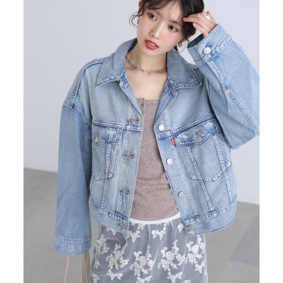 〈LEVIS〉LOOSE CROP TRUCKER （ブルー1）｜詳細画像