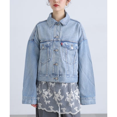 〈LEVIS〉LOOSE CROP TRUCKER （ブルー1）｜詳細画像