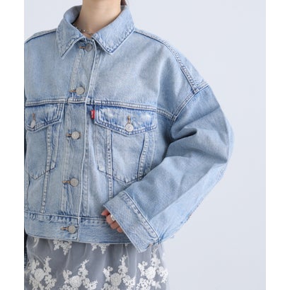 〈LEVIS〉LOOSE CROP TRUCKER （ネイビー1）｜詳細画像
