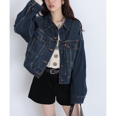 〈LEVIS〉LOOSE CROP TRUCKER （ネイビー1）｜詳細画像