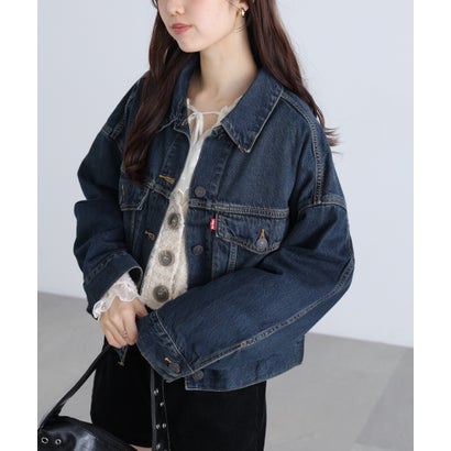 〈LEVIS〉LOOSE CROP TRUCKER （ネイビー1）｜詳細画像