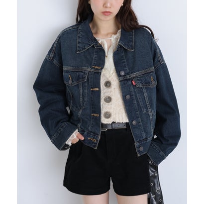 〈LEVIS〉LOOSE CROP TRUCKER （ネイビー1）｜詳細画像