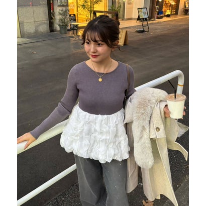 〈MFM〉ぽこぽこドッキングニット （ネイビー）｜詳細画像