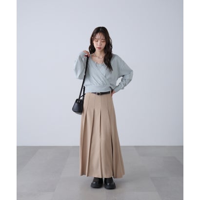 レースドッキングカシュクールニット （サックス）｜詳細画像