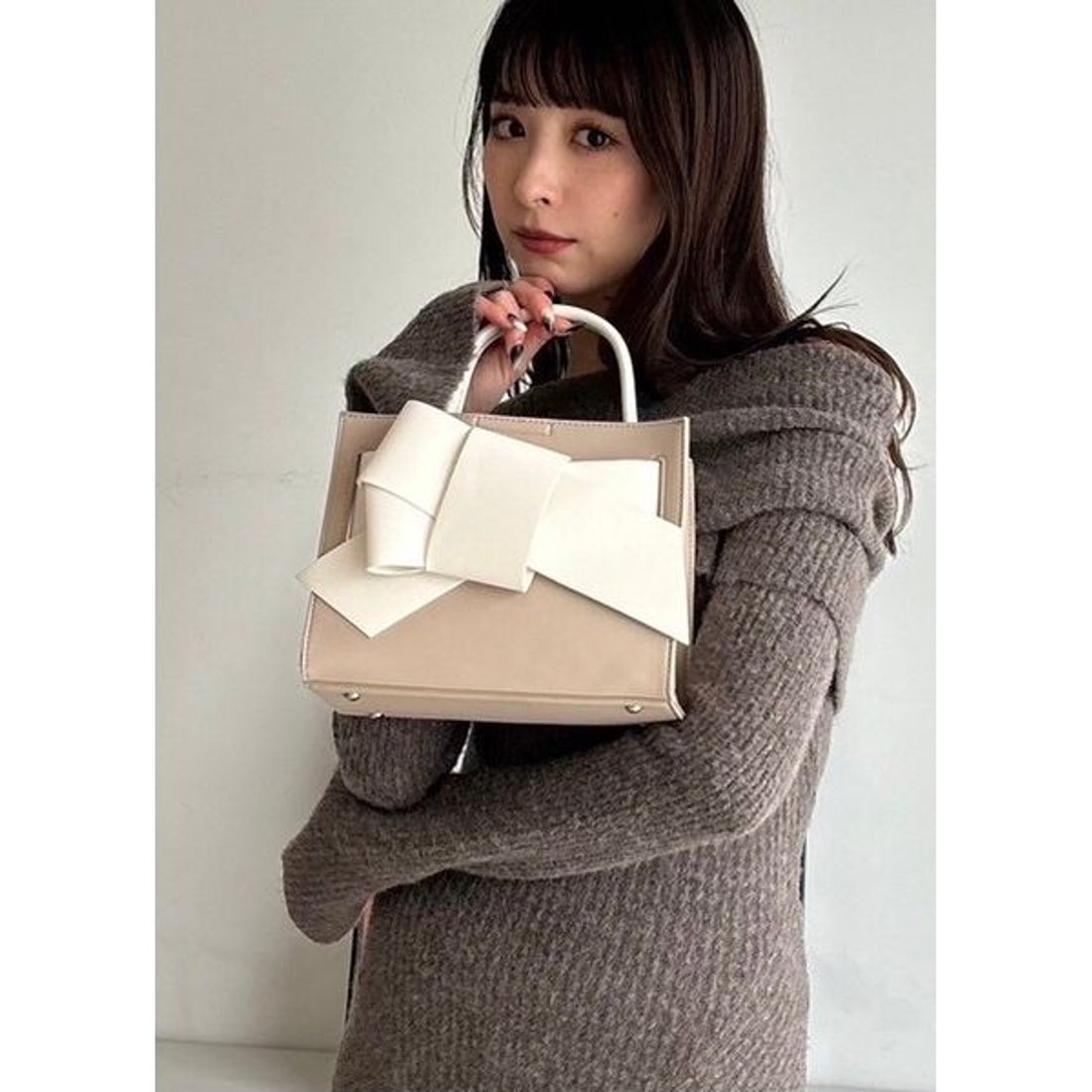FRAY I.Dリボンミドルバック WHT フレイ アイディー FRAY I.D