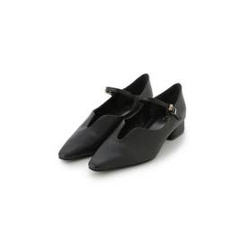 メリージェーンミドルヒールパンプス （BLK）