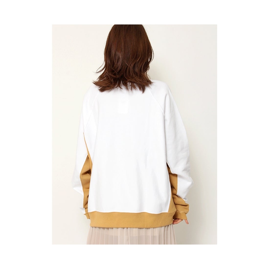 FRAY I.D バイカラーラグランプルオーバー ホワイト -ファッション通販 
