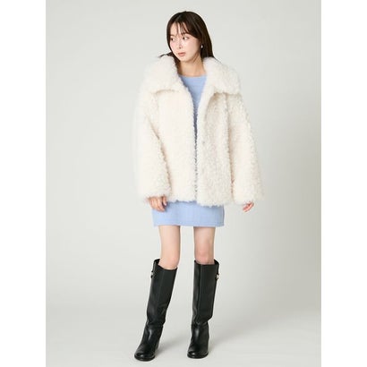 ECOPELファー2wayミドルジャケット （LGRY）｜詳細画像