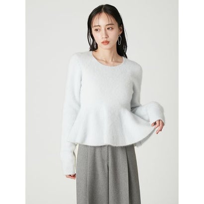 フォックスカシミアペプラムプルオーバー （GRY）｜詳細画像