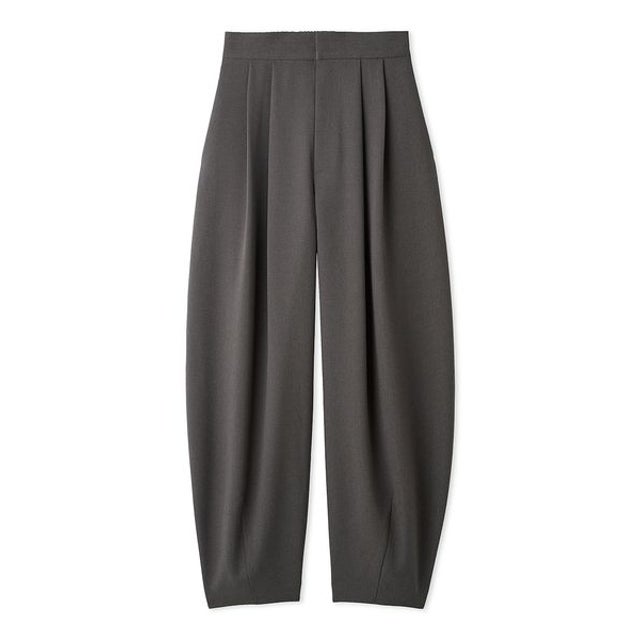 【ウォッシャブル・UVカット・防シワ・接触冷感】タックバレルパンツ （GRY）