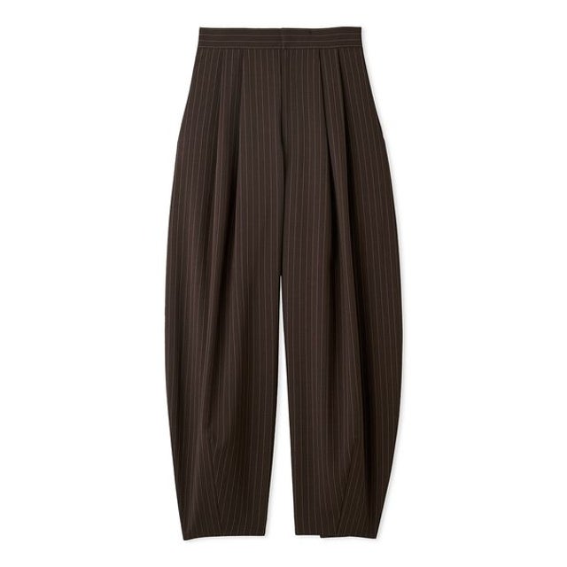 【ウォッシャブル・UVカット・防シワ・接触冷感】タックバレルパンツ （BRW）