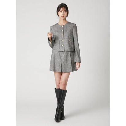 【WEB限定】ノーカラージャケット＆ショートパンツセット （BLK）｜詳細画像