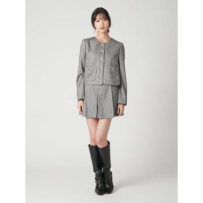 【WEB限定】ノーカラージャケット＆ショートパンツセット （BLK）｜詳細画像