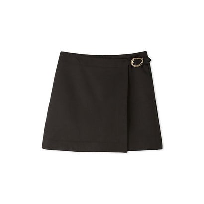 ラップデザインミニスカショーパン （GRY）｜詳細画像