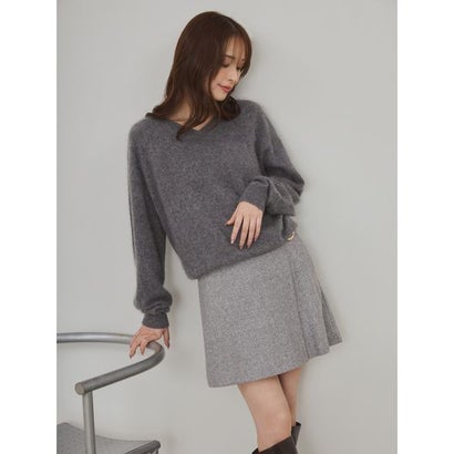 ラップデザインミニスカショーパン （GRY）｜詳細画像