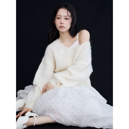 ドットスカラップティアードワンピース （BLK）｜詳細画像