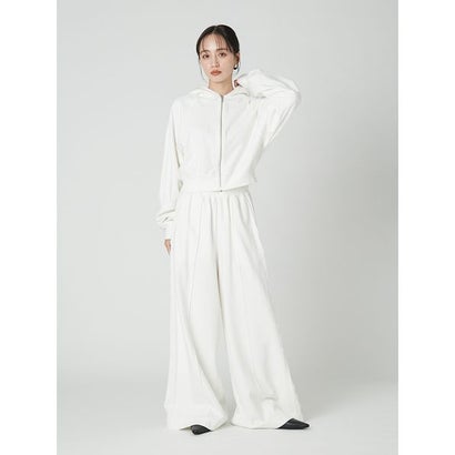 フレイ アイディー FRAY I.D 【ウォッシャブル】レースデザインスウェットワイドパンツ （WHT）｜詳細画像