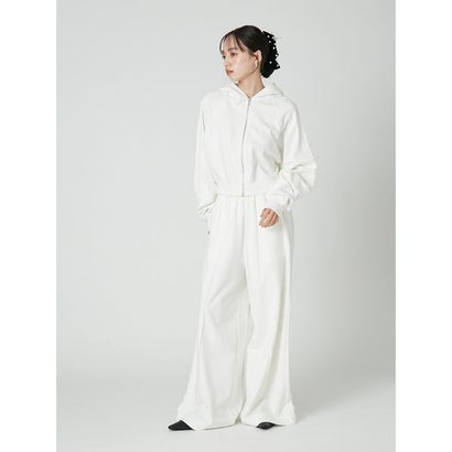 フレイ アイディー FRAY I.D 【ウォッシャブル】レースデザインスウェットショートパーカー （GRY）｜詳細画像