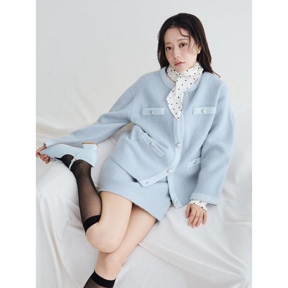 スーパーキッドモヘヤニットミニスカート （CGRY）｜詳細画像