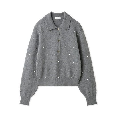 パールスキッパーニット （GRY）｜詳細画像