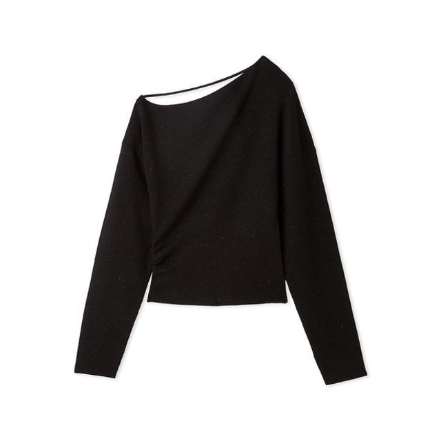 2wayオフショルニットトップス （BLK）