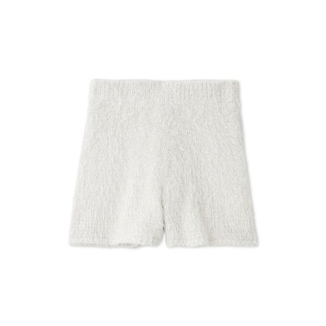 グリッターシャギーニットパンツ （WHT）