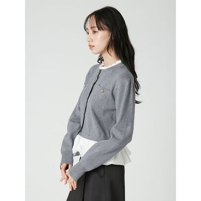 フレイ アイディー FRAY I.D バルーンヘムドッキングニットカーディガン （GRY）｜詳細画像