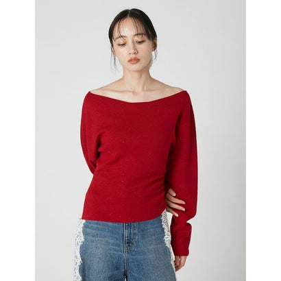 フレイ アイディー FRAY I.D 2wayオフショルニットトップス （RED）｜詳細画像
