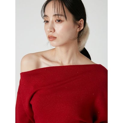 2wayオフショルニットトップス （LBLU）｜詳細画像