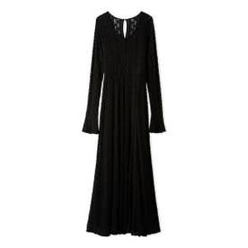 フレアストレッチレースワンピ （BLK）