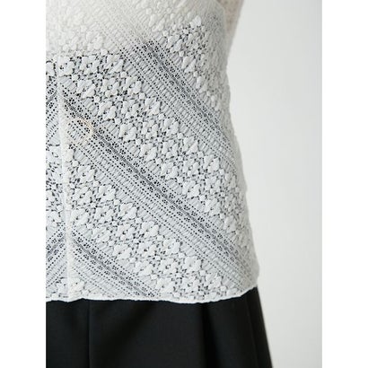 ストレッチレースハイネックトップス （BLK）｜詳細画像