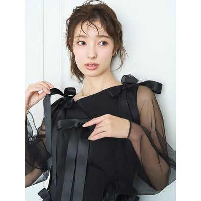 フレイ アイディー FRAY I.D フローティングリボンドレス （BLK）｜詳細画像