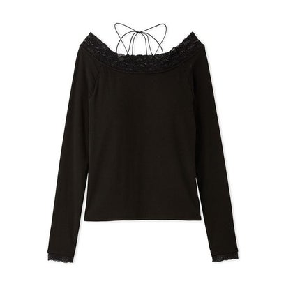 フレイ アイディー FRAY I.D レーストリムオフショルカップイントップス （BLK）｜詳細画像