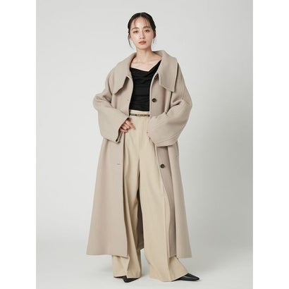 合皮ベルト付マーベルトタックワイドパンツ （BLK）｜詳細画像