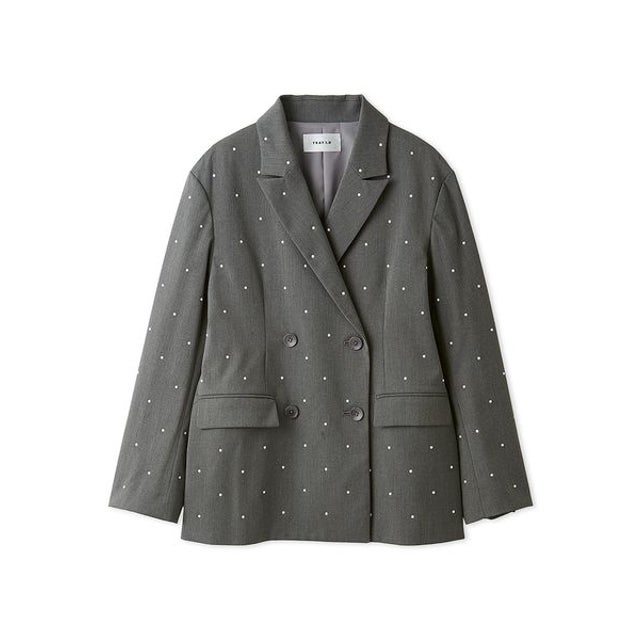 パールドットダブルブレストジャケット （GRY）