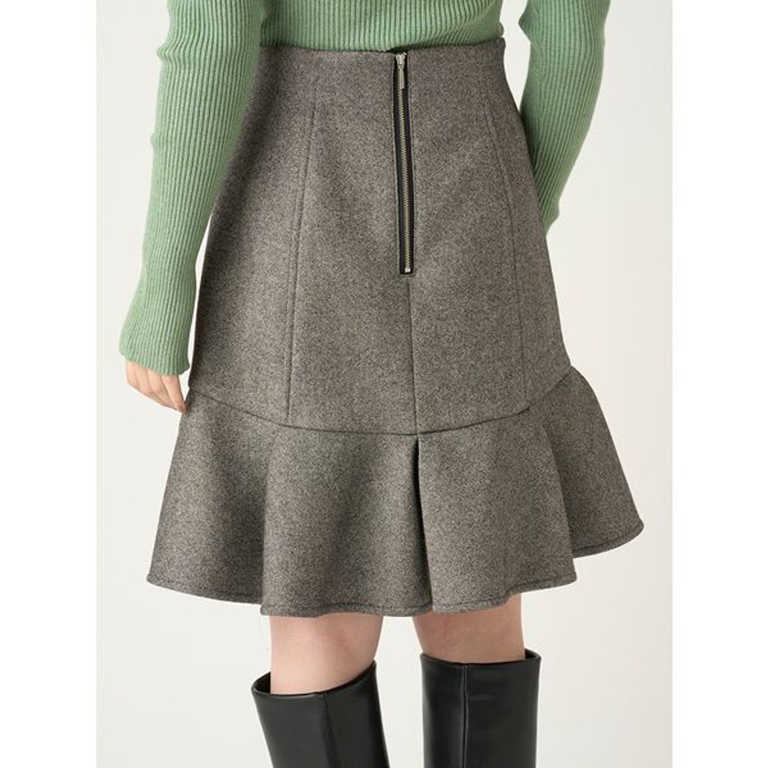 フレイ アイディー FRAY I.D 【pierre cardin】フリルヘムミニスカート 