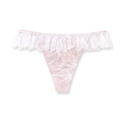 フランデランジェリー fran de lingerie 多機能ブラとお揃い 「スフレフィット001 タンガ」 Tバック タンガ【返品不可商品】 （ホワイト）｜詳細画像